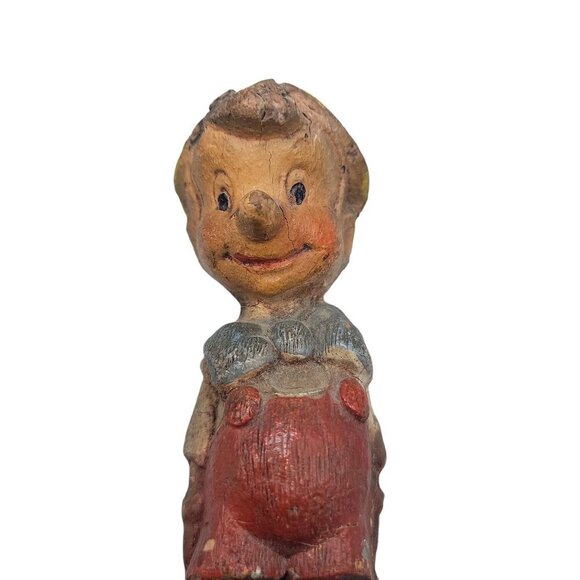 Walt Disney Prod 1940 Pinocchio Figurine Multi Products 5" Carved Wood Chicago - Picture 14 of 16